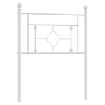 vidaXL Tête de lit métal blanc 75 cm