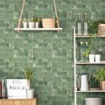 Evergreen papier peint tiles vert