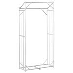 vidaXL Portant de bois de chauffage et housse de pluie acier galvanisé