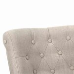 vidaXL Chaises en style français lot de 2 crème tissu