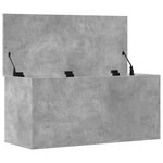 vidaXL Boîte de rangement gris béton 100x42x46 cm bois d'ingénierie