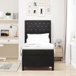vidaXL Lit coffre avec matelas noir 80x200 cm velours