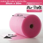 1 rouleau de film bulle d'air largeur 50cm x longueur 50m  - gamme air'roll antistatique
