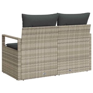 vidaXL Canapé de jardin avec coussin Gris 120 x 62 x 69 cm polyrotin
