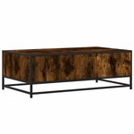 vidaXL Table basse chêne fumé 100x57x35 cm bois d'ingénierie et métal