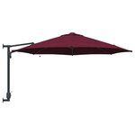 vidaXL Parasol de jardin Rouge  Noir 248 x 248 x 148 cm