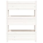 vidaXL Jardinière Blanc 77x25x104 5 cm Bois massif de pin