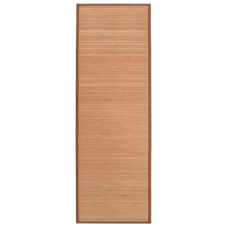 Vidaxl tapis de yoga bambou 60 x 180 cm marron