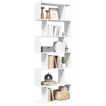 vidaXL Étagère séparatrice de pièce à 6 niveaux blanc 70x24x193 cm