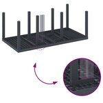 vidaXL Ensemble de salle à manger pour jardin 9 Pièces Anthracite