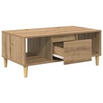 vidaXL Table basse Chêne artisanal 90 x 50 x 26 5 cm Bois d'ingénierie