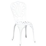 vidaXL Ensemble bistro de jardin 3 pc Blanc Aluminium