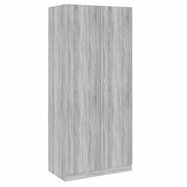 vidaXL Garde-robe Sonoma gris 90x52x200 cm Bois d'ingénierie