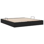 vidaXL Lit de Rangement avec tête de lit Noir 180 x 200 cm tissu