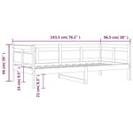 vidaXL Lit de jour sans matelas marron miel bois pin massif 90x190 cm
