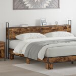 vidaXL Tête de lit de rangement Chêne fumé 180 cm Bois d'ingénierie