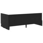 vidaXL Cadre de lit d'angle avec tête de lit Noir 100 x 200 cm Velours