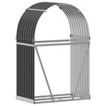 vidaXL Porte-bûches Anthracite 80x45x120 cm Acier galvanisé