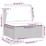 vidaXL Salon de jardin 7 Pièces avec coussins Résine tressée Marron