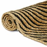 vidaXL Tapis Naturel et Noir 200 x 290 cm Jute