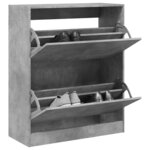 vidaXL Armoire à chaussures gris béton 80x34x96 5 cm bois d'ingénierie