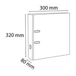 Classeur À Levier Prem'touch Intérieur Et Extérieur En Polypropylène - Dos 80mm - A4 Maxi - Bleu Foncé - X 10 - Exacompta