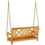 vidaXL Banc balançoire de jardin Marron 119 x 35 x 47 cm