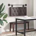 vidaXL Tête de lit suspendue Avec lumière LED Marron foncé Tissu