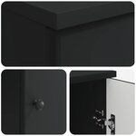 vidaXL Bureau avec étagère Noir 142 5 x 50 x 75 cm Bois d'ingénierie