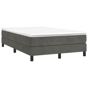 vidaXL Sommier à lattes de lit et matelas gris foncé 120x190cm velours