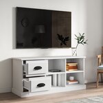 vidaXL Meuble TV blanc 102x35 5x47 5 cm bois d'ingénierie