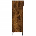 vidaXL Meuble à chaussures chêne fumé 30x35x105 cm bois d'ingénierie