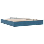 VidaXL Cadre de lit ottoman sans matelas bleu foncé 180x200 cm velours