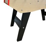 Babyfoot deluxe type bistrot - 151 x 77 x 91 cm - table de baby-foot avec barres téléscopiques et balles lièges inclus
