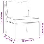 vidaXL Chaises de jardin et coussins sable lot de 2 60x74x79 cm acier