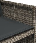 vidaXL Ensemble à manger de jardin 9 Pièces coussins gris résine tressée