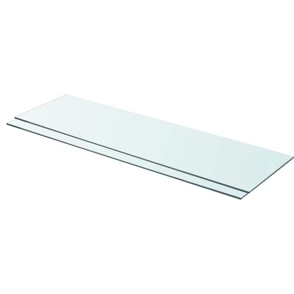 vidaXL Panneaux d'étagère 2 Pièces Verre Transparent 90 x 25 cm