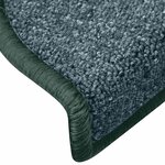 vidaXL Tapis d'escalier 30 pièces 65 x 24 x 4 cm Vert foncé Demi-rond Grand