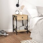 vidaXL Tables de chevet 2Pièces chêne sonoma 40x42x60cm bois d'ingénierie