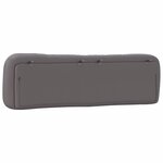 vidaXL Coussin de tête de lit gris 180 cm similicuir