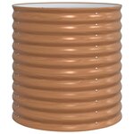 vidaXL Lit surélevé Marron 80 x 80 x 81 cm Acier