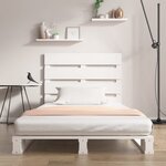 vidaXL Cadre de lit sans matelas blanc 75x190 cm bois de pin massif
