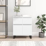 vidaXL Buffet Blanc 60x35x70 cm Bois d'ingénierie