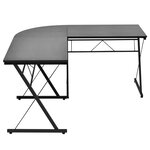 Bureau d'ordinateur en forme de L détachable à angle réversible 150x150x76cm noir 20_0004835