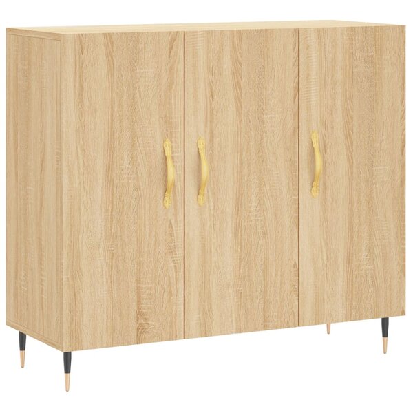 vidaXL Buffet chêne sonoma 90x34x80 cm bois d'ingénierie