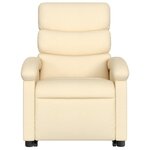 vidaXL Fauteuil inclinable électrique crème tissu