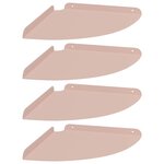 vidaXL Étagère flottante avec étagère 4 Pièces Rose 30 x 30 x 2 cm