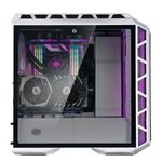 COOLER MASTER MasterCase H500P Mesh & White Edition ARGB Boîtier PC Gaming (ATX, Panneau en verre trempé, 2x200mm ARGB)