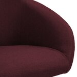 Vidaxl chaises pivotantes à manger lot de 2 violet tissu