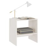 vidaXL Table de chevet Blanc 40x30 5x40 cm Bois de pin massif